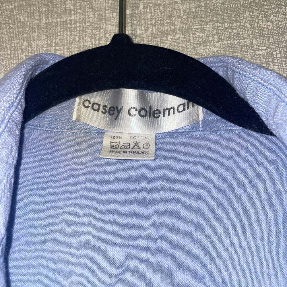Vintage Casey Coleman Halloween Fall Scarecrow Denim Button-Up Shirt - Picture 7 of 7
